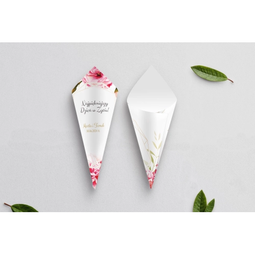 Rożek Weselny - Flowers & Frame Motyw 5