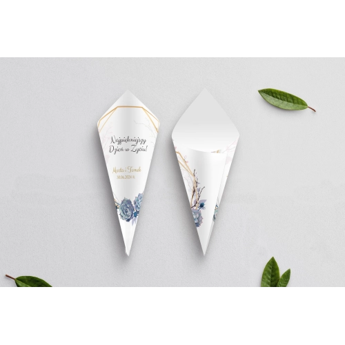 Rożek Weselny - Flowers & Frame Motyw 6