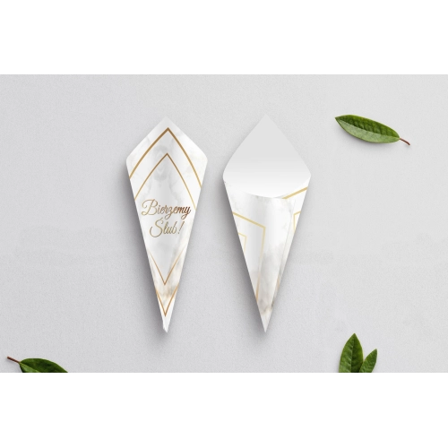 Rożek Weselny - Marmur i złoto Motyw 1