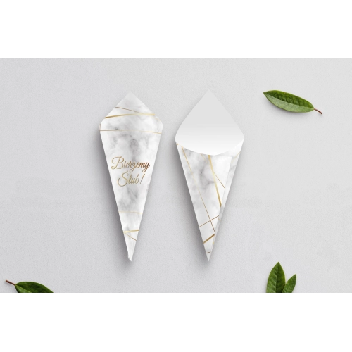 Rożek Weselny - Marmur i złoto Motyw 2