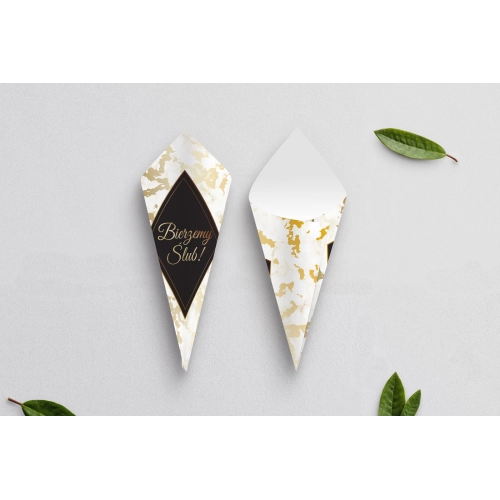 Rożek Weselny - Marmur i złoto Motyw 5