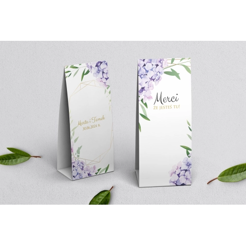 Podziękowanie Merci - Pudełeczko Flowers & Frame Motyw 1