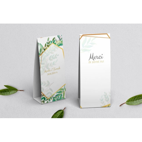 Podziękowanie Merci - Pudełeczko Flowers & Frame Motyw 2