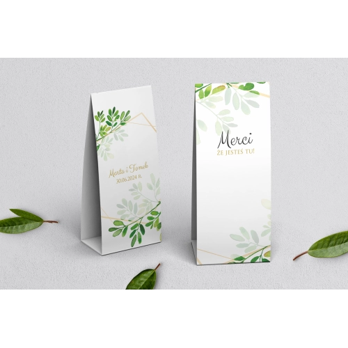 Podziękowanie Merci - Pudełeczko Flowers & Frame Motyw 3
