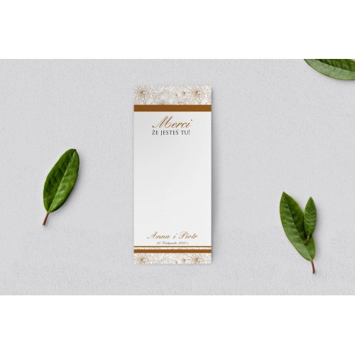 Podziękowanie Merci - Karteczka Ornaments - Motyw 4