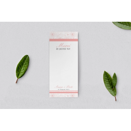 Podziękowanie Merci - Karteczka Ornaments - Motyw 5