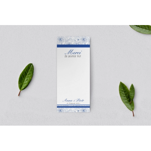 Podziękowanie Merci - Karteczka Ornaments - Motyw 6