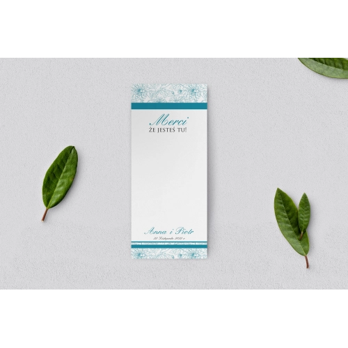 Podziękowanie Merci - Karteczka Ornaments - Motyw 8