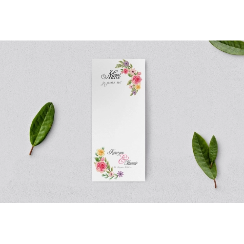 Podziękowanie Merci - Karteczka Wianki - Motyw 5