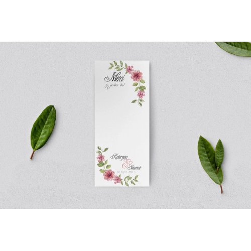 Podziękowanie Merci - Karteczka Wianki - Motyw 6