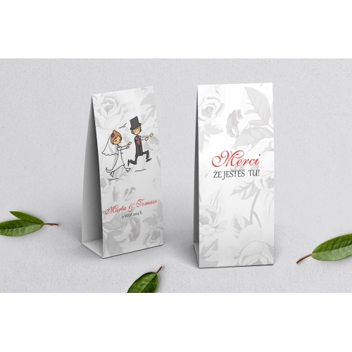 Podziękowanie Merci - Pudełeczko Zakochani Motyw 2