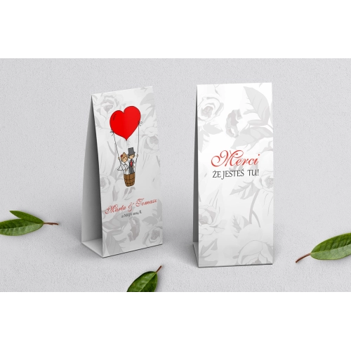 Podziękowanie Merci - Pudełeczko Zakochani Motyw 4