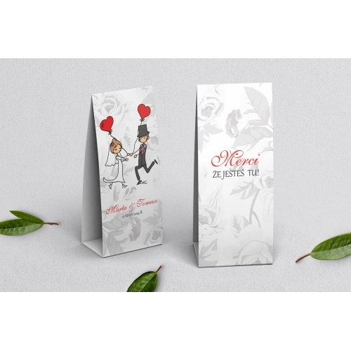 Podziękowanie Merci - Pudełeczko Zakochani Motyw 5