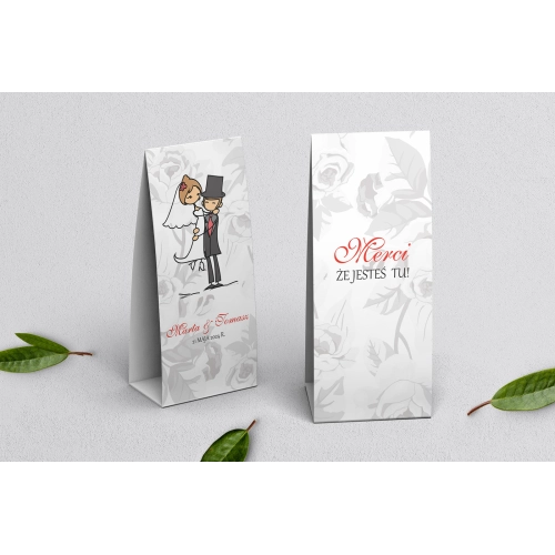 Podziękowanie Merci - Pudełeczko Zakochani Motyw 6