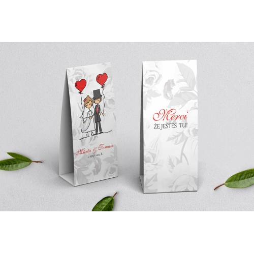 Podziękowanie Merci - Pudełeczko Zakochani Motyw 7