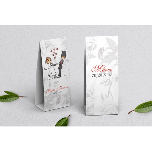 Podziękowanie Merci - Pudełeczko Zakochani Motyw 8