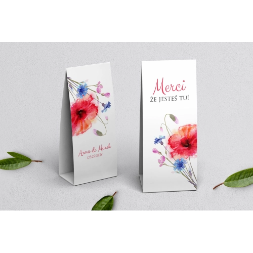 Podziękowanie Merci - Pudełeczko SweetLove Motyw 2