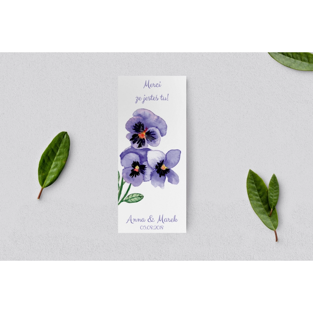 Podziękowanie Merci - Karteczka Sweet Love - Motyw 3