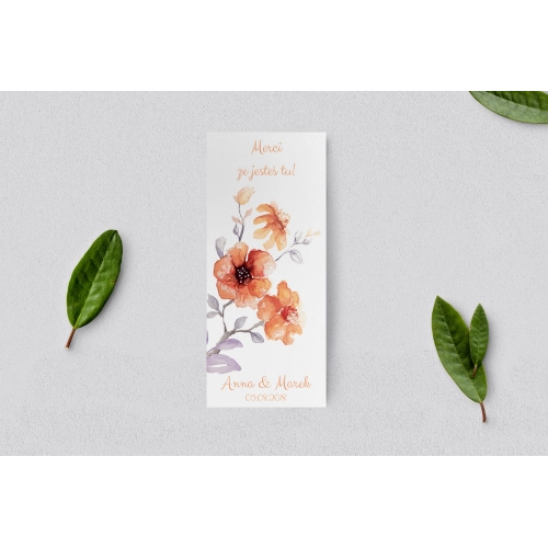 Podziękowanie Merci - Karteczka Sweet Love - Motyw 6