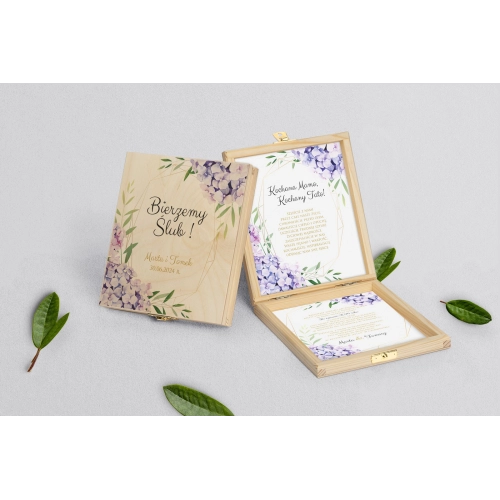 Zaproszenie dla Rodziców - naturalne Flowers & Frame Motyw 1