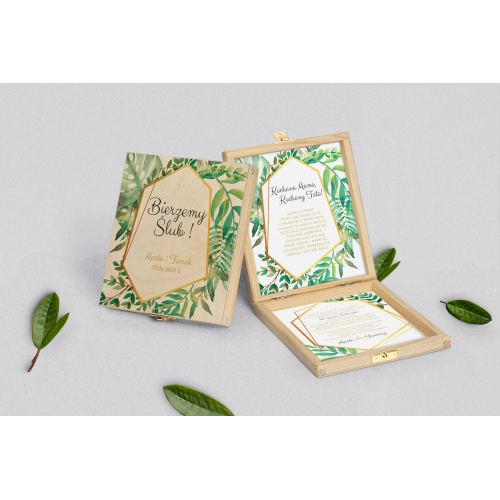Zaproszenie dla Rodziców - naturalne Flowers & Frame Motyw 2
