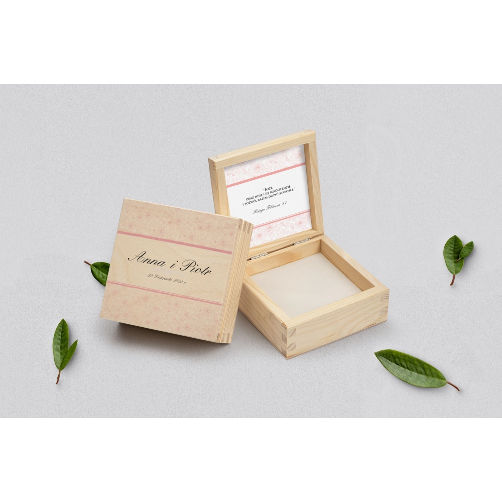 Pudełko na obrączki naturalne - Ornaments Motyw 5