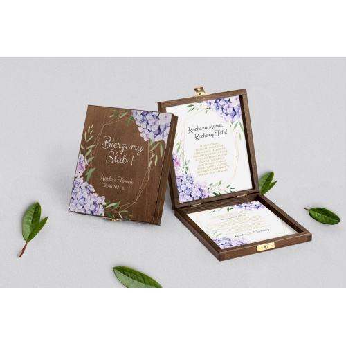 Zaproszenie dla Rodziców - brązowe Flowers & Frame Motyw 1