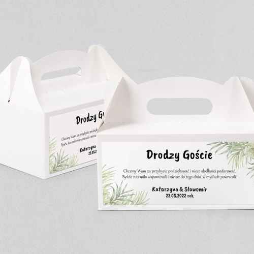 Pudełko na ciasto weselne Bukiety Motyw 12