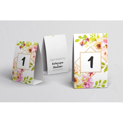 Numerki na stół Bukiety Motyw 2