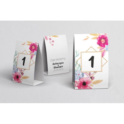 Numerki na stół Bukiety Motyw 4