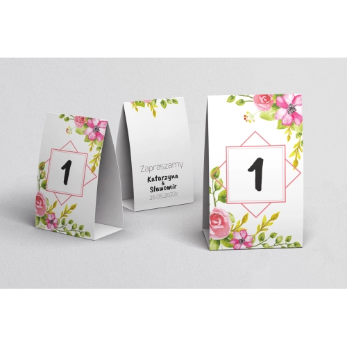 Numerki na stół Bukiety Motyw 8