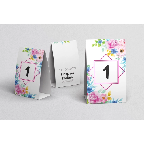 Numerki na stół Bukiety Motyw 9