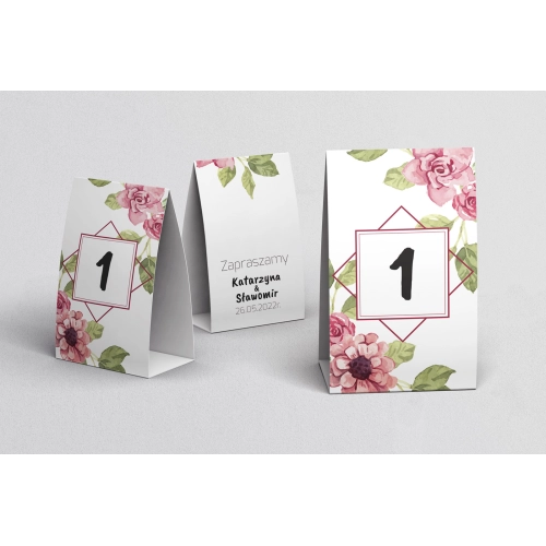 Numerki na stół Bukiety Motyw 15