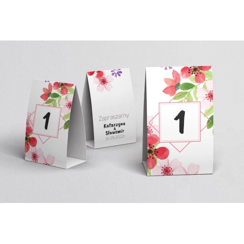 Numerki na stół Bukiety Motyw 17