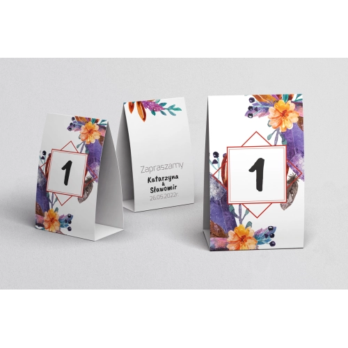 Numerki na stół Bukiety Motyw 18