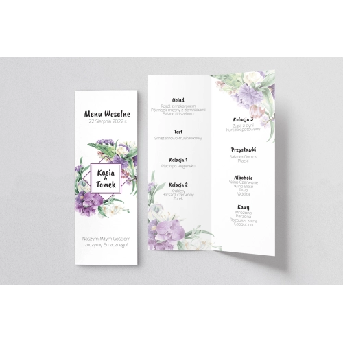 Menu Weselne Bukiety Motyw 1