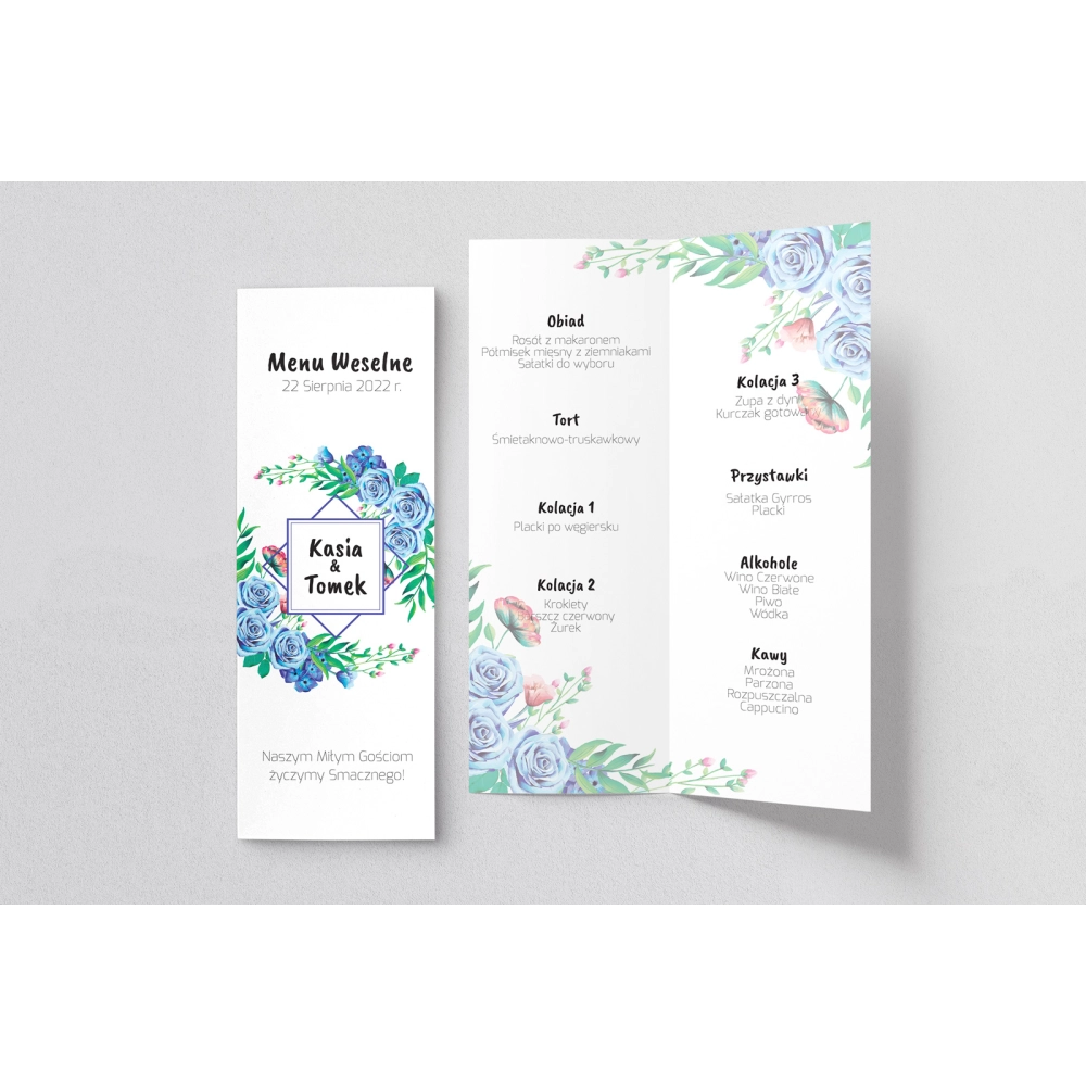 Menu Weselne Bukiety Motyw 3