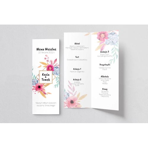 Menu Weselne Bukiety Motyw 4