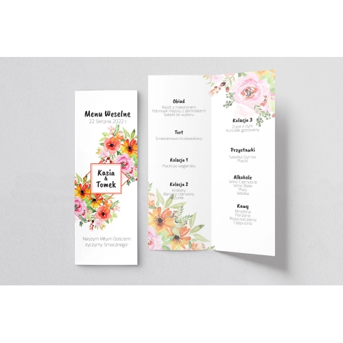 Menu Weselne Bukiety Motyw 5