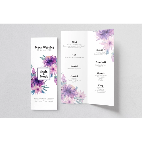 Menu Weselne Bukiety Motyw 6