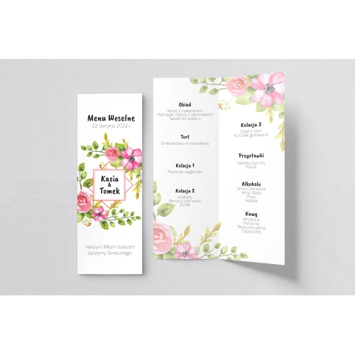 Menu Weselne Bukiety Motyw 8
