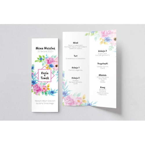 Menu Weselne Bukiety Motyw 9