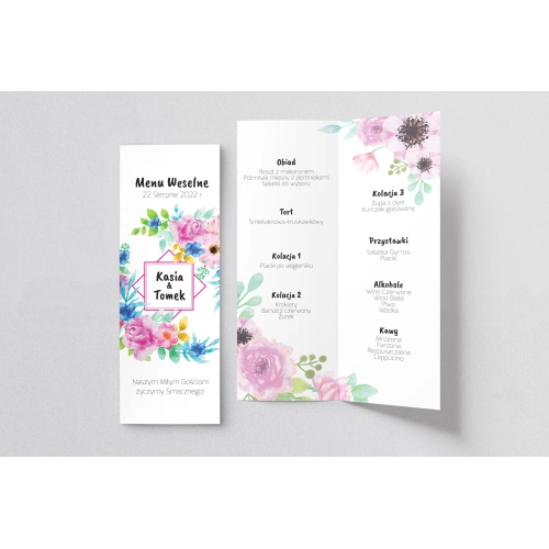 Menu Weselne Bukiety Motyw 10