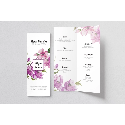 Menu Weselne Bukiety Motyw 13