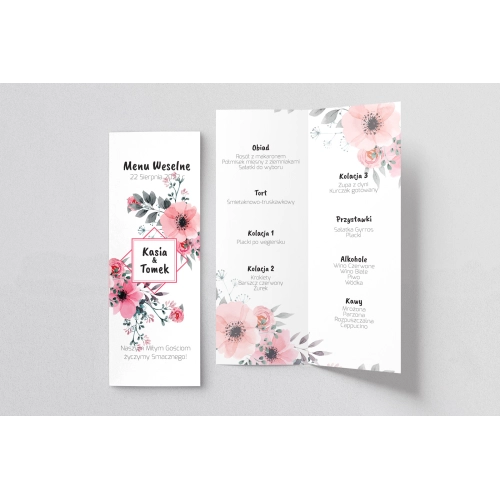 Menu Weselne Bukiety Motyw 14