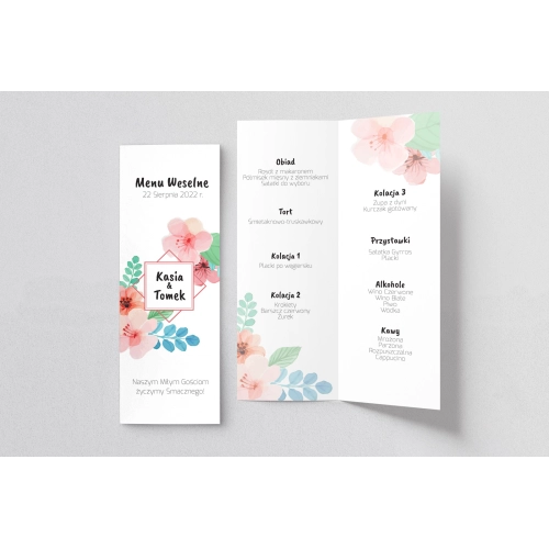 Menu Weselne Bukiety Motyw 16