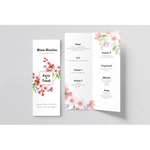 Menu Weselne Bukiety Motyw 17