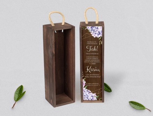 Prośba o Świadkowanie - SNW brązowa Flowers & Frame Motyw 1