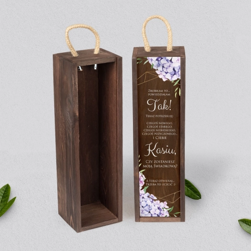 Prośba o Świadkowanie - SNW brązowa Flowers & Frame Motyw 1