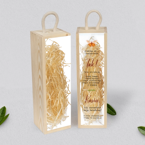 Prośba o Świadkowanie - SNW Akryl naturalna Butterflies - Motyw 1